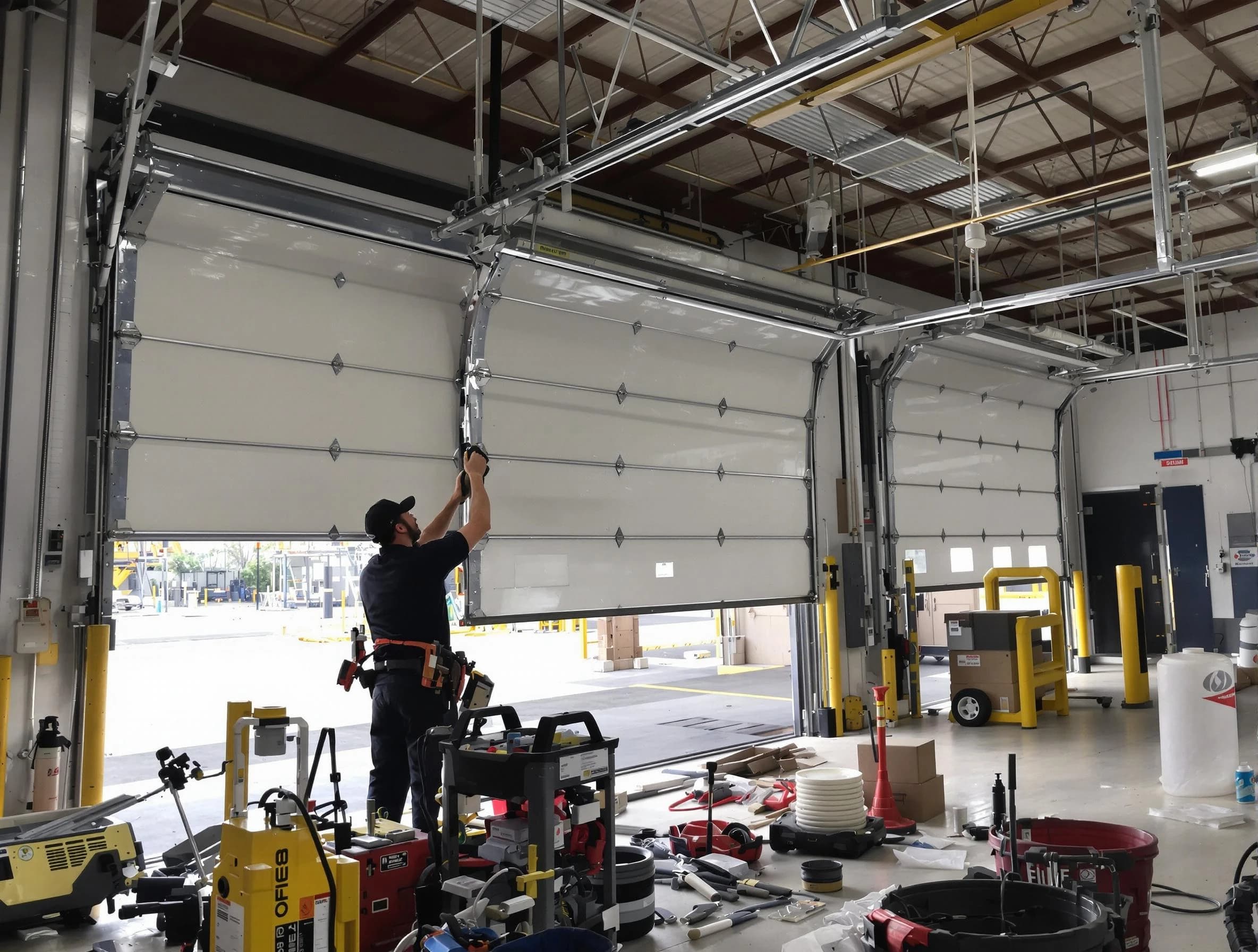 Shaler Garage Door Repair technician performing commercial garage door repair in Shaler