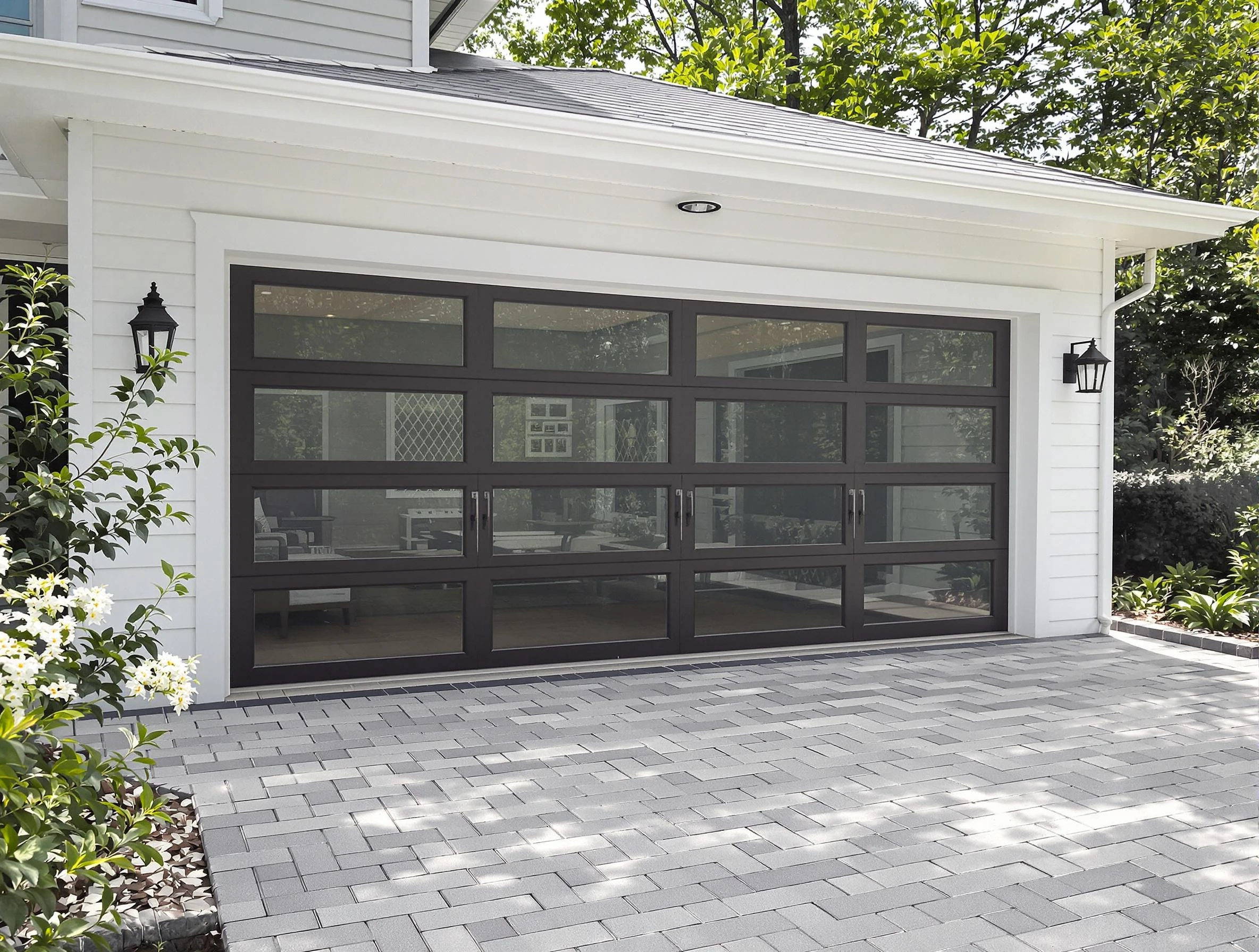 Shaler Garage Door Repair design specialist presenting custom garage door options to Shaler homeowner
