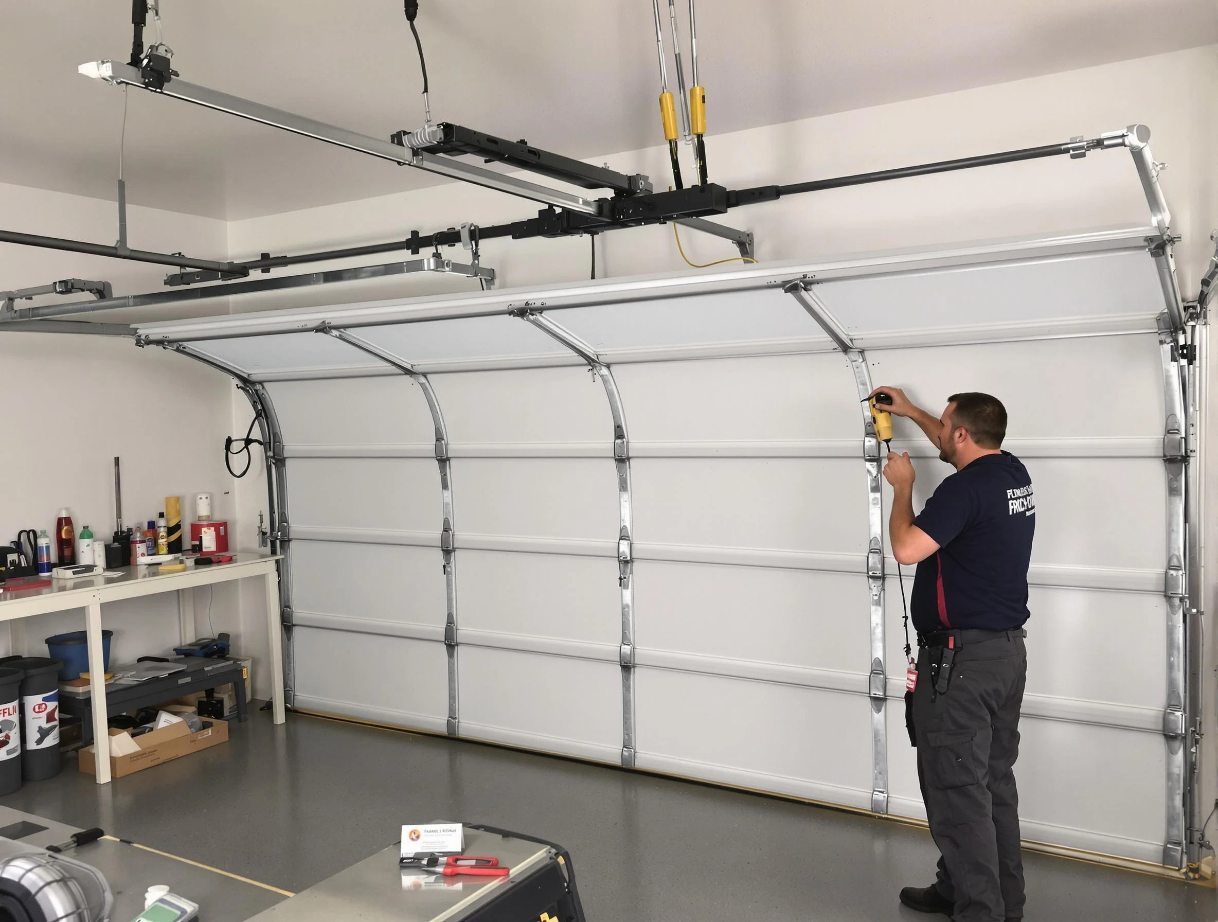 Shaler Garage Door Repair certified technician performing overhead door system repair in Shaler